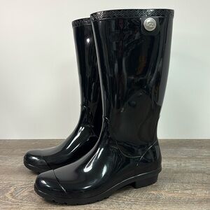 UGG SHAYE Women’s Black Rain Boots Size 8